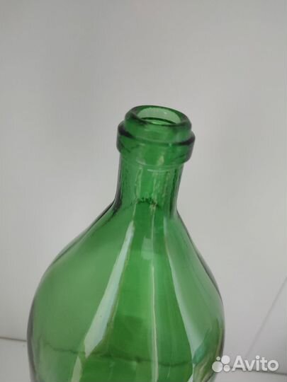 Бутыль стеклянная СССР 2,75 литра зеленая