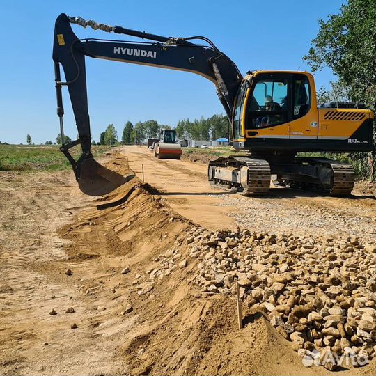 Аренда гусеничного экскаватора hyundai 210, 180