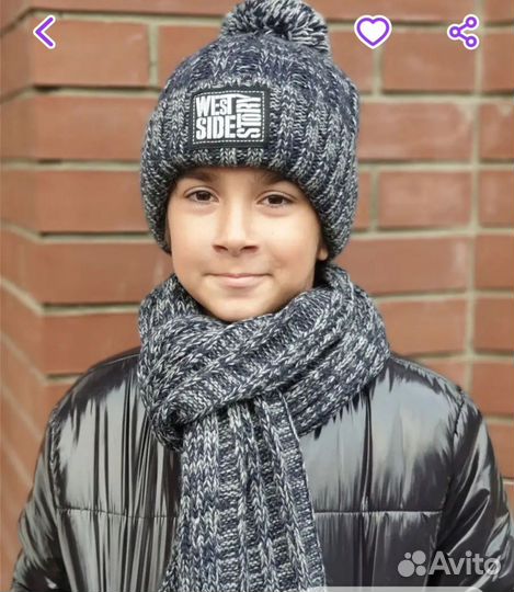 Комплект шапка и шарф