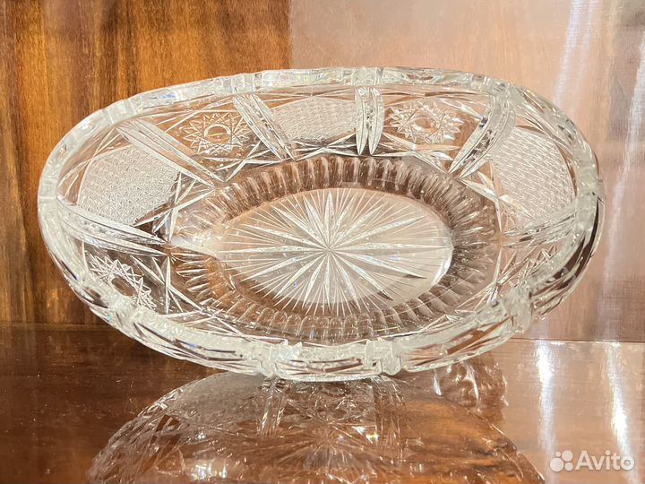 Хрустальная ваза для фруктов СССР