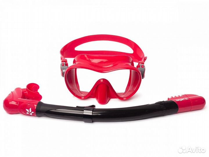 Комплект маска и трубка Агидель Dark Red Black