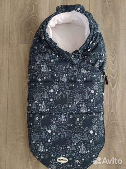 Конверт осенний зимний, на выписку, в коляску