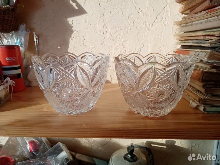 Салатник советский хрустальный