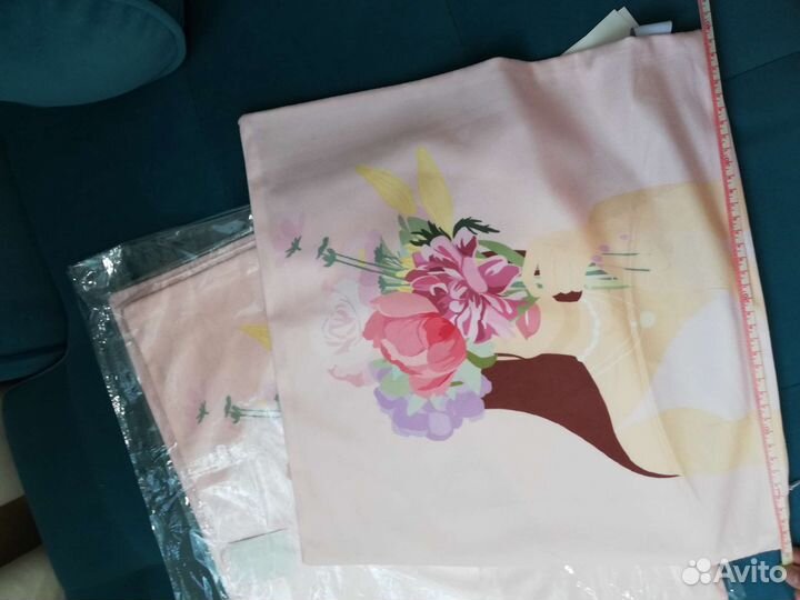 Чехлы на подушки 40 *40 см новые