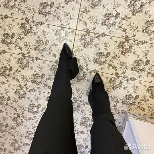 Брюки клеш женские в рубчик 40-42