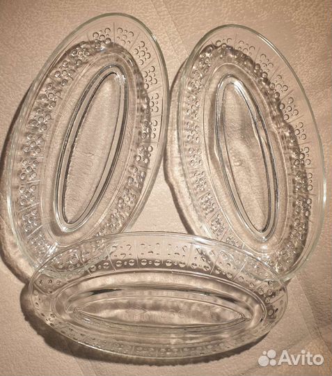 СССР. Стеклянная селедочница, рыбница