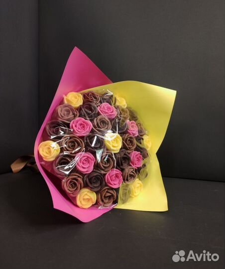 Розы из Бельгийского Шоколада - 37 шт в Букете
