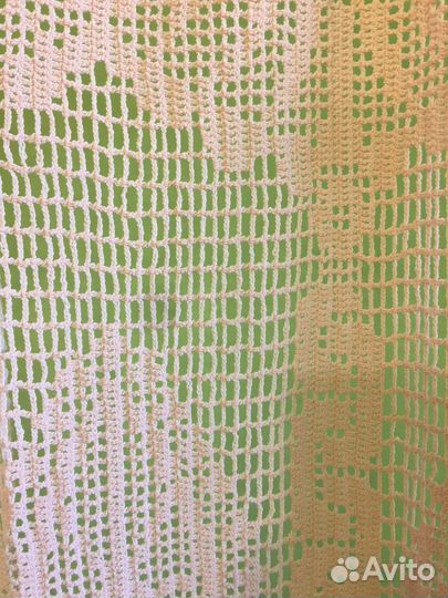 Шторы вязаные крючком. Скатерти