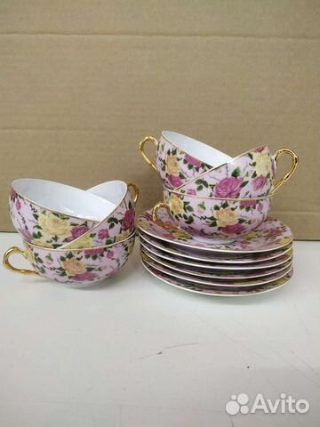 Чайный набор сервиз фарфор 6 персон