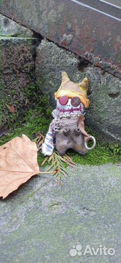 Брошь винтаж лëн