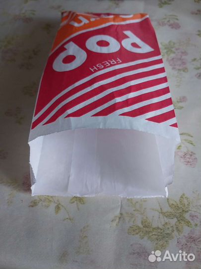 Пакетики для попкорна бумажные 100 шт