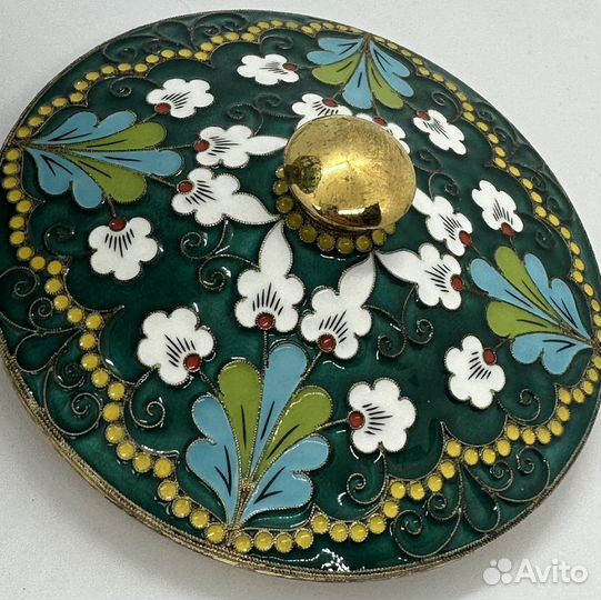 Сахарница Серебро 925 Эмаль Ленинград