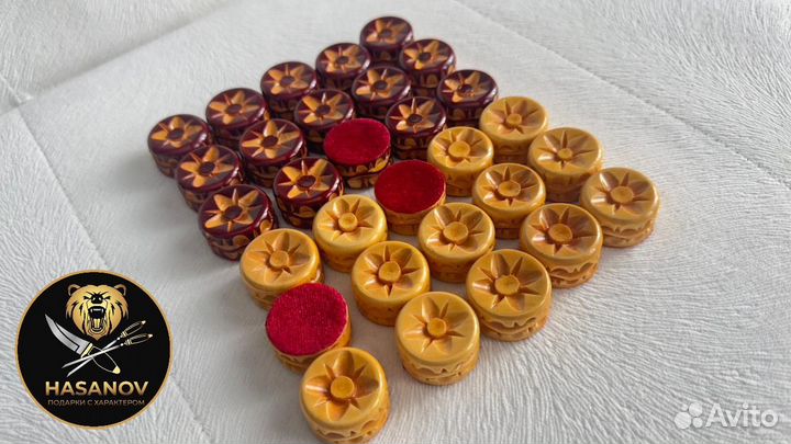 Фишки для нард и шашек ручной работы