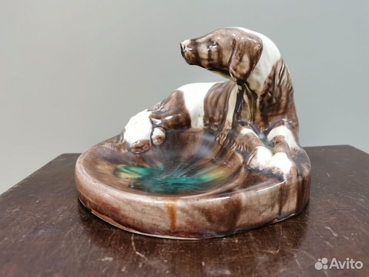 Пепельница собака СССР Константиновка керамика