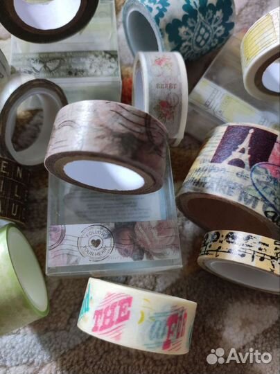 Скрапбукинг, бумажный скотч с принтом