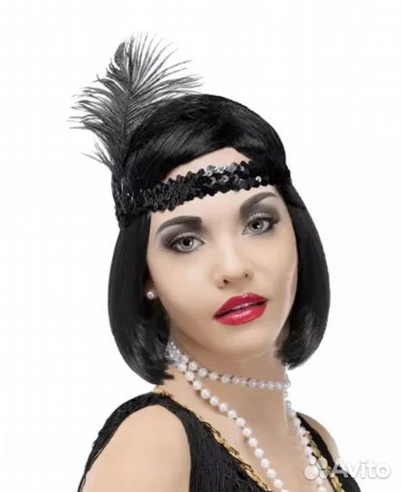 Повязка с пером в стиле Гэтсби Чикаго Ретро
