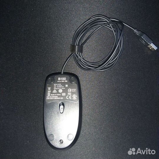 Мышь проводная Logitech B100