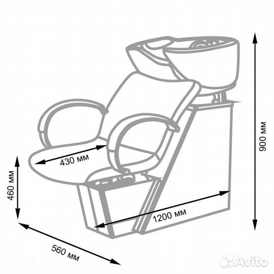 Парикмахерская мойка мд-32