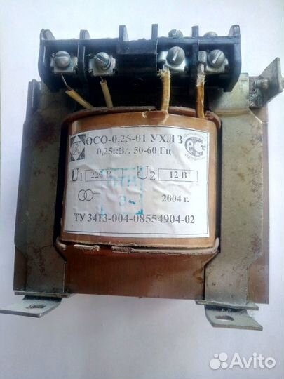 Трансформатор осо-0,25 220/12В,220/36В