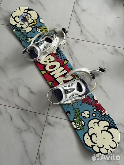 Сноуборд с креплениями