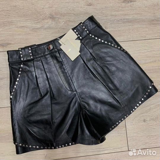 Шорты женские кожаные 42
