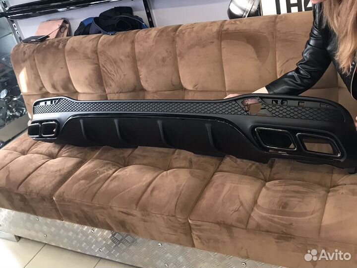 Диффузор +насадки AMG Mercedes GLE;GLS