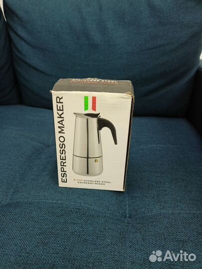 Гейзерная кофеварка из нержавеющей стали