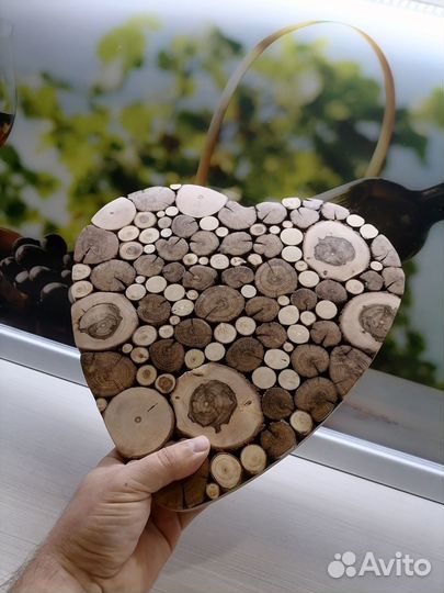 Панно из спилов дерева