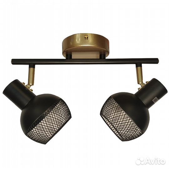 Спот Соната 2х60Вт Е14 металл матовое золото