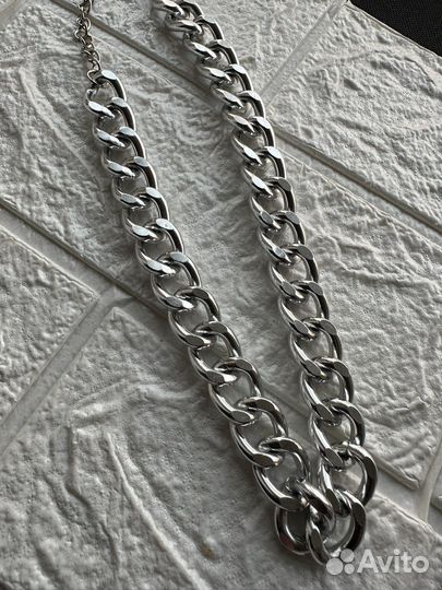 Цепь серебряная, бижутерия