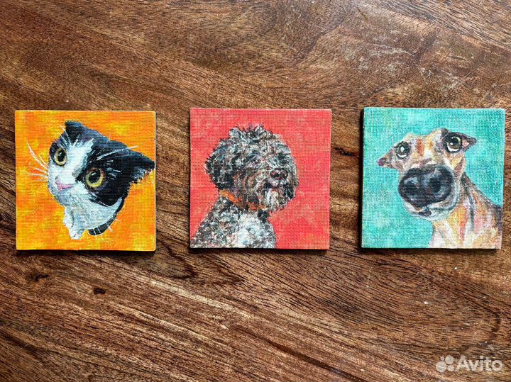 Портрет питомца по фото / коты, собаки, хомячки