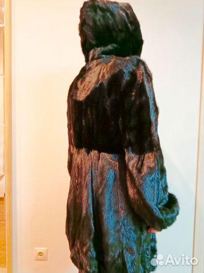 Шуба норковая с капюшоном 42 44