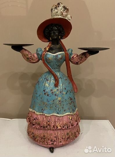 Статуэтка подсвечник Девушка полистоун