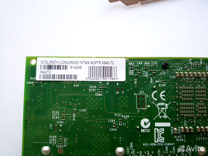 Сетевая карта Intel X540-T2 Dual 10 Гбит/с RJ45