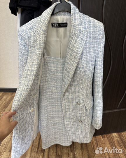 Комплект zara пиджак платье