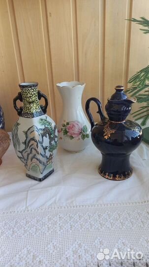 Вазы, графины, цветное стекло, стекло,Неман