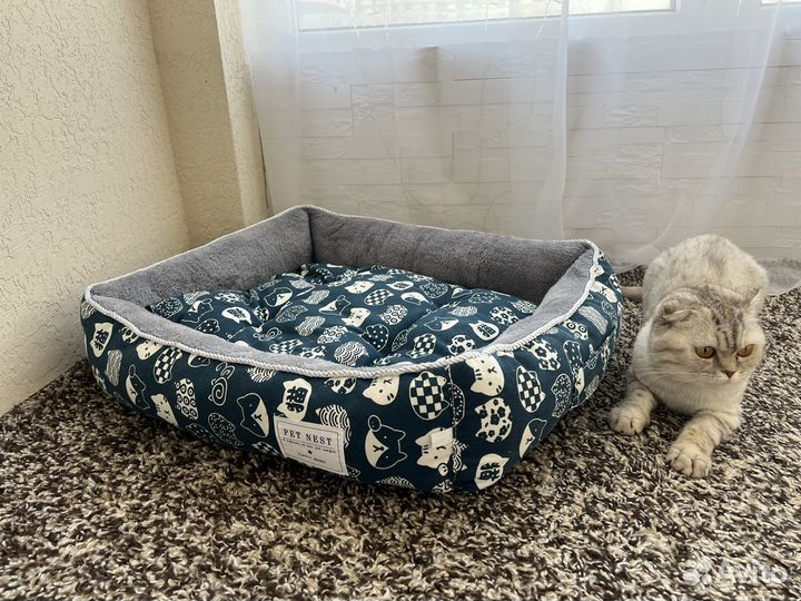 Домик лежанка для кошки и собаки новая 60*50