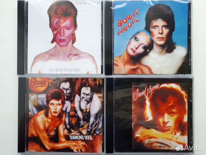 CD диски David Bowie, Frank Zappa, U2