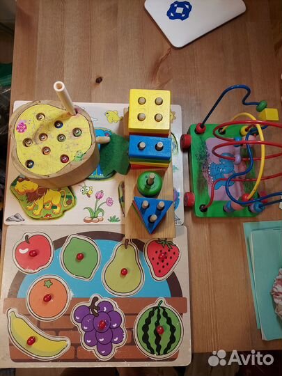 Развивающие деревянные игрушки пакетом