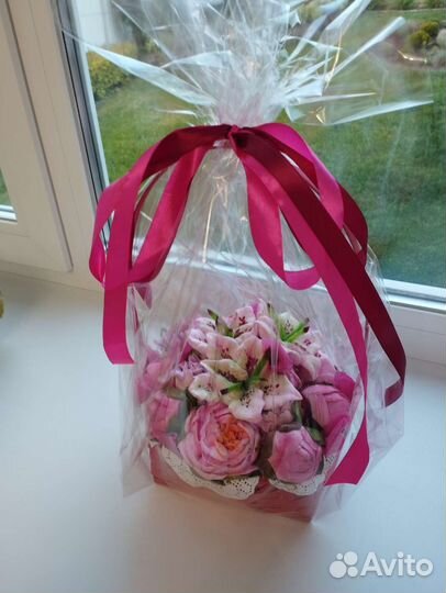 Съедобный букет из зефира ручной работы