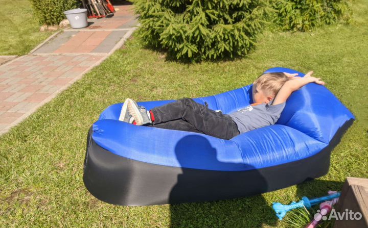 Надувной матрас диван кресло ламзак VIP с подушкой