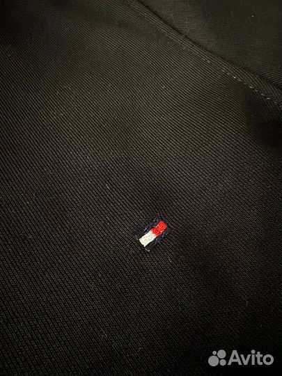Зип худи Tommy Hilfiger черная люкс