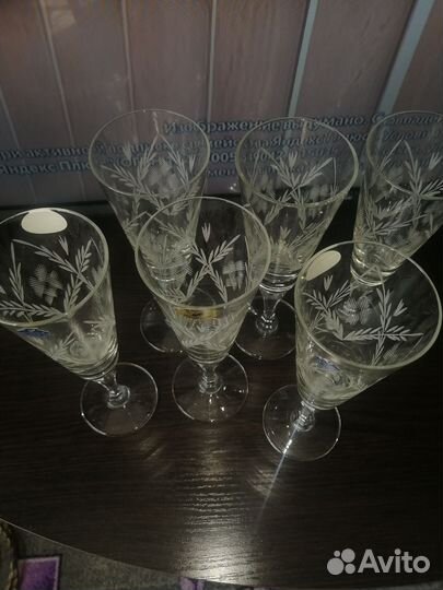 Хрустальные бокалы для шампанского СССР