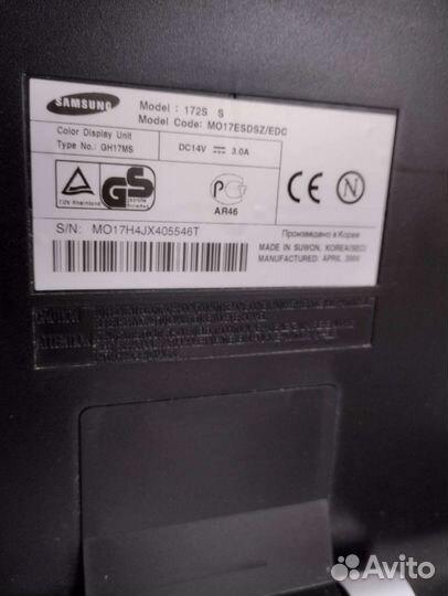 Монитор Samsung syncmaster 172s