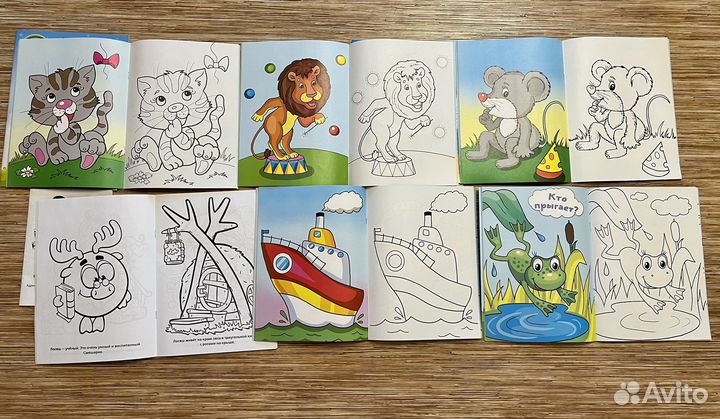 Детские раскраски и журналы с наклейками