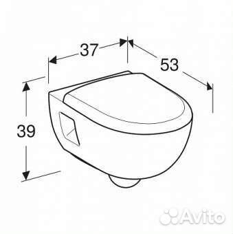 Инсталляция Geberit+унитаз Renova с чёрной кнопкой