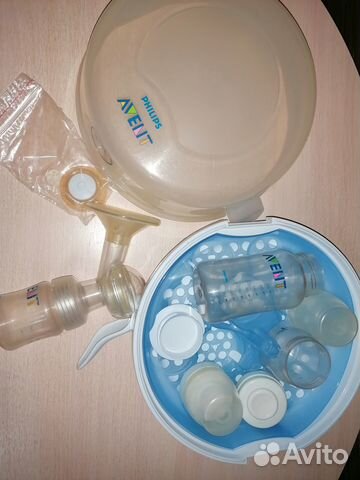 Набор Avent (молокоотсос, стерилизатор, бутылочки