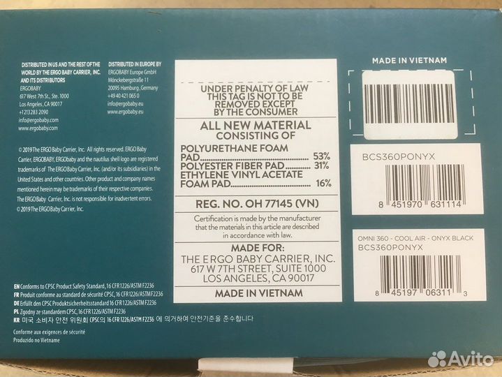 Эргорюкзак ergobaby omni 360