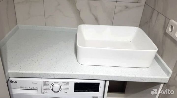 Столешница для ванной из искуственного камня