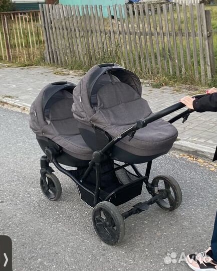 Коляска для двойни 2В1 bebetto 42 сomfort